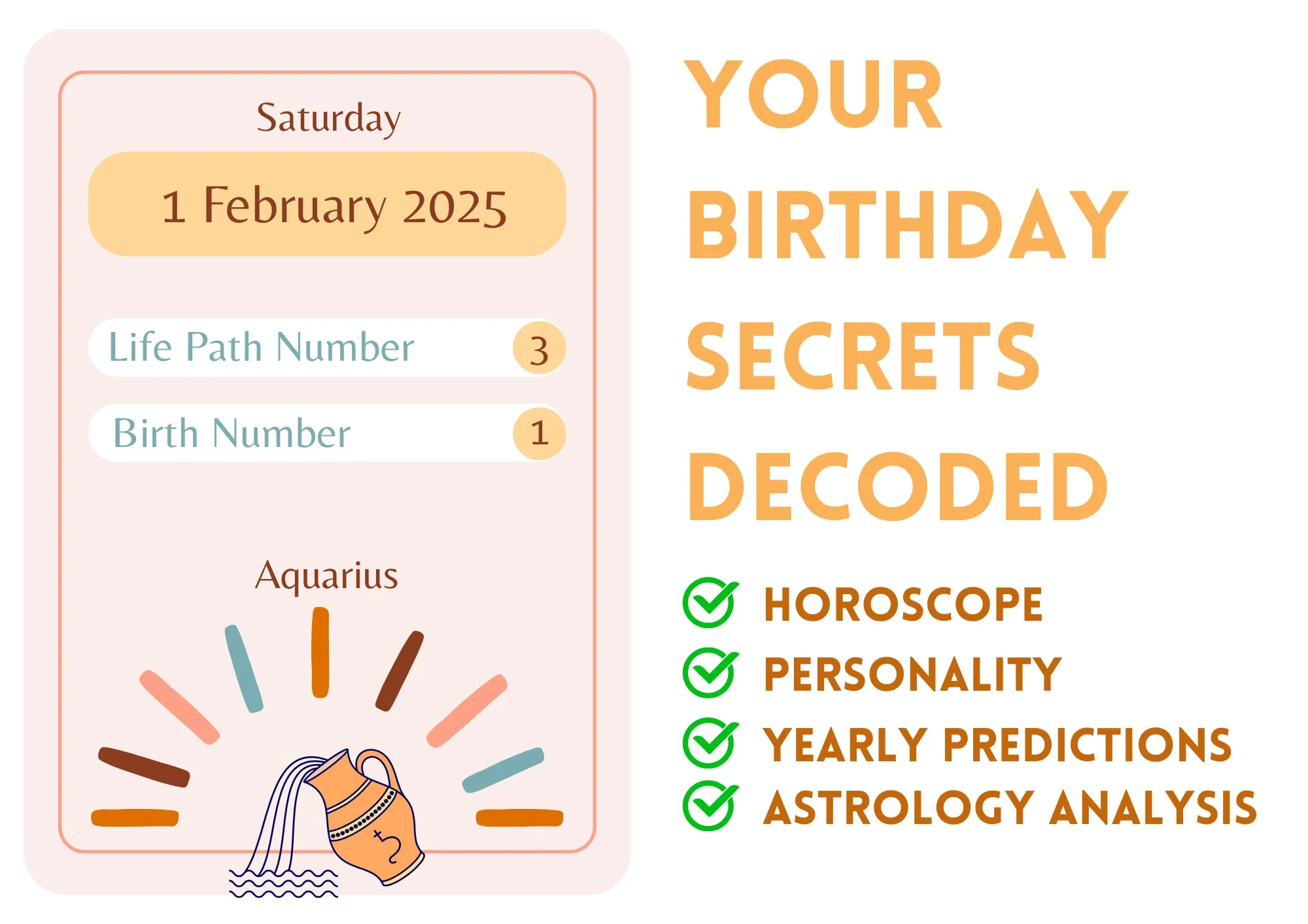 Birthday Analysis for February 1, 2025 Zodiac sign and Horoscope